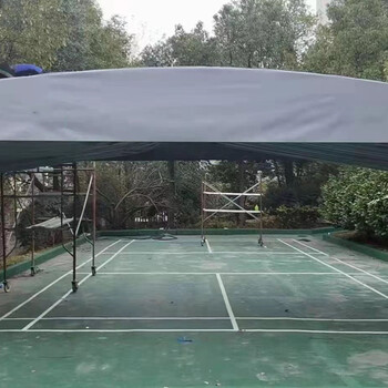 衡陽(yáng)大型移動(dòng)雨棚伸縮推拉蓬籃球場(chǎng)棚透明移動(dòng)大棚排擋遮陽(yáng)推拉棚