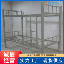 武汉新洲单层双人铁床双层角铁床免费送工地