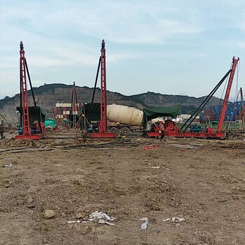 沖孔打樁機出口馬紹爾群島施工沖擊鉆機
