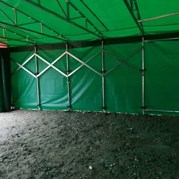 定做戶外倉庫儲存伸縮帳篷移動推拉雨棚菜市場地攤棚活動雨棚