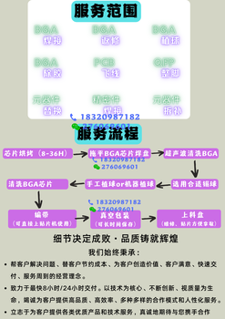 BGA焊接芯片植球返修PCBA改料换料电路板维修QFN拆换焊接植球