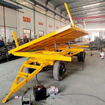 牽引平板車大噸位叉車搬運拖掛車物流轉運工具托盤重型后掛物料車