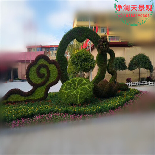 油菜花節(jié)綠雕稻草工藝品景觀城市綠雕造型制作廠家凈瀾天景觀