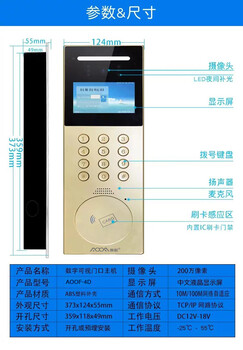 许昌电梯五方对讲猫眼无线可视门铃可视对讲水晶头