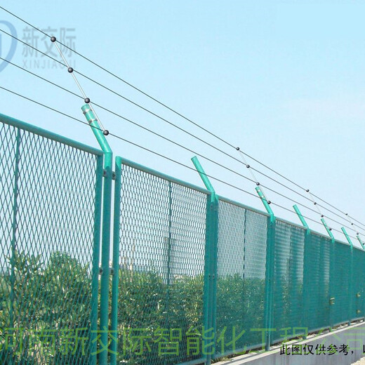 郑州电子围栏组成电子围栏高低落差安装图安装销售公司