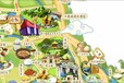 杭州老品牌景区手绘地图手绘画册制作