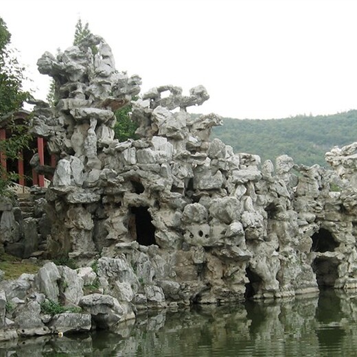 天津西青假山喷泉人造瀑布大型奇石制作设计施工