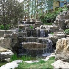 天津蓟县大型园林石头施工别墅庭院设计施工图片