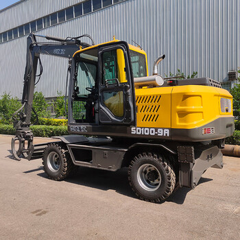 輪式100型抓木機(jī)62.5kw玉柴發(fā)動(dòng)機(jī)抓樹機(jī)