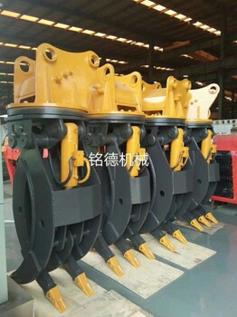 挖機木材夾小型液壓旋轉夾木器木材裝卸抓木機