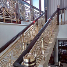 别墅纯铜浮雕平台楼梯围栏安装经验