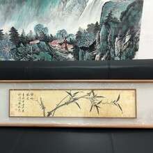 长沙入木工坊国画装裱画框榫卯实木框材料工艺非常高图片