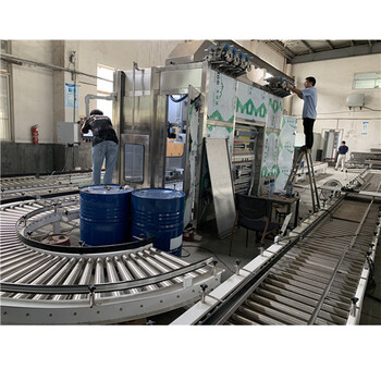 搖臂托盤(pán)式包裝機(jī)200L次氯酸包裝機(jī)