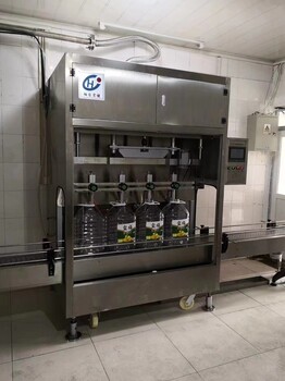 煙臺灌裝機生產(chǎn)廠家4頭食用油灌裝機全自灌裝流水線