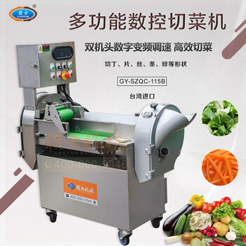商用变频双头切菜机，全自动1小时切2000斤青菜的机器
