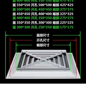 新疆克拉玛依市单层百叶风口可调可开百叶风口中央空调商场出风口