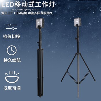 SW2951小巨人鐵路夜間檢修LED移動三腳架升降工作燈