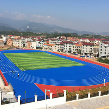 清远学校塑胶跑道施工_学校操场翻新改造_清远球场建设