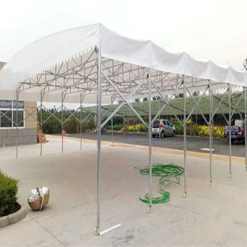 渭南工廠(chǎng)活動(dòng)雨棚移動(dòng)推拉雨棚折疊伸縮遮陽(yáng)蓬大型物流倉(cāng)庫(kù)帳篷