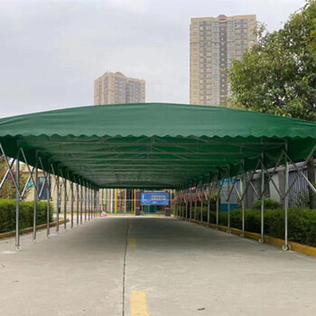 安康移動(dòng)推拉蓬戶(hù)外伸縮遮陽(yáng)蓬折疊式防雨蓬大型物流倉(cāng)庫(kù)帳篷