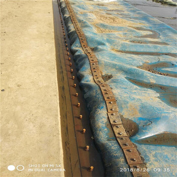 铜仁60米长橡胶坝修补施工更换安装河道橡胶坝