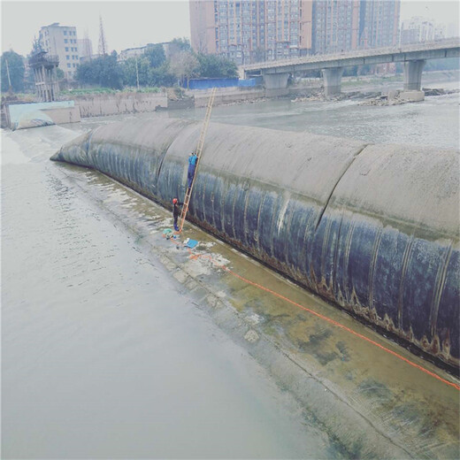 临沧橡胶拦水坝维修施工50米长橡胶坝更换安装