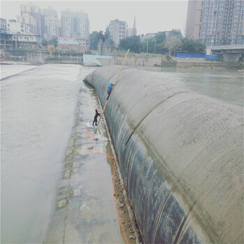 渭南河道拦水坝维修施工更换安装橡胶拦水坝