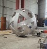 單雙層不銹鋼鏤空球擺件鏤空發光景觀小品雕塑