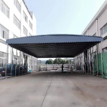 懷化移動(dòng)推拉雨棚戶外伸縮帳篷戶外倉庫帳蓬廠房電動(dòng)帳篷