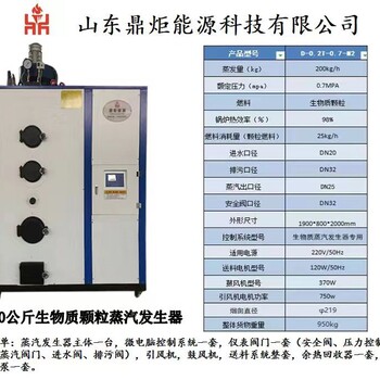 200公斤生物质环保颗粒蒸汽发生器做豆腐馒头包子蒸汽锅炉