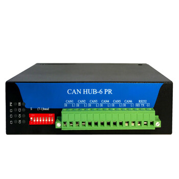 三格6路CAN集线器HUG隔离延长信号中继器交换机CAN-Bus工业级接口