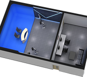 天创华视虚拟演播室搭建校园电视台蓝绿箱定制按房间定制尺寸