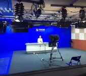 虚拟演播室LED平板柔光灯校园电视台演播厅蓝绿箱搭建