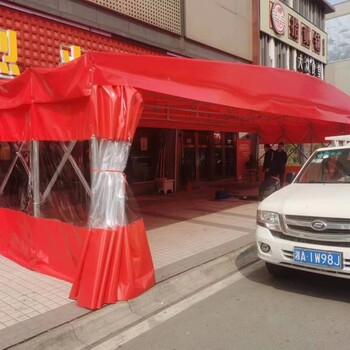 湖南桂盛大型伸缩遮阳蓬厂房仓储活动雨棚工厂移动电动雨篷厂家