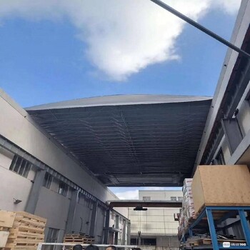 電動推拉雨棚伸縮移動折疊雨棚大型戶外籃球網球場遮雨棚帳篷