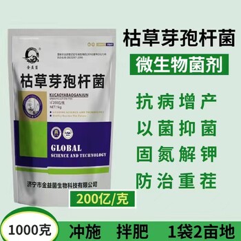 金益菌200億/克枯草芽孢桿菌微生物菌劑抗重茬防治潰瘍爛根枯萎