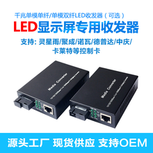 LED大屏光纤收发器千兆单模单纤兼容诺瓦灵星雨德普达中德等