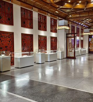 展示柜博物館沿墻柜博物館展示柜手辦模型展廳展示柜臺木