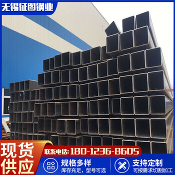 益阳Q355B方管厂家化工用140x80x6定尺全尺寸标注