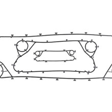 滕宝耐油耐高温耐酸碱丁腈橡胶板式换热器密封垫片胶条垫圈V28