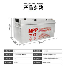 NPP耐普蓄电池NPG12-24AH胶体蓄电池12V24AH光伏太阳能