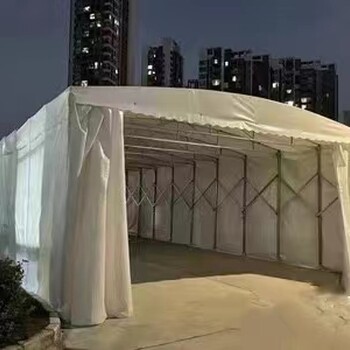 户外篮球场雨棚移动大棚推拉棚推拉雨蓬活动帐篷推拉棚活动棚