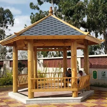 惠州防腐木批發(fā)古建涼亭，長廊，木屋，木塑棧道，竹木地板，風車