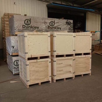 黄岛厂家定做出口免熏蒸胶合板木箱设备保护箱