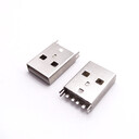 USB2.0公頭短體夾板式立插式白膠