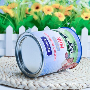 河南廠家供應(yīng)450g乳清蛋白質(zhì)奶粉罐駝粉罐五谷粉包裝罐