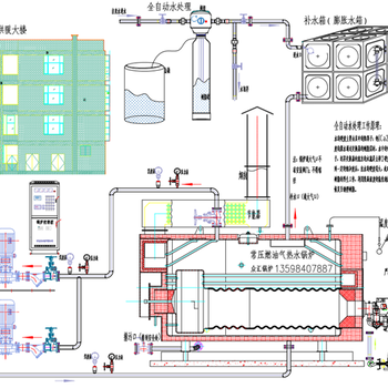 厂家直供低氮真空锅炉2800KW燃气热水机组浴池锅炉