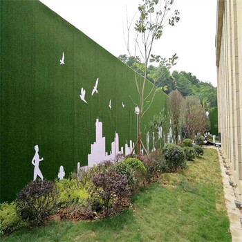 2米宽高墙体绿化围挡挂草皮喀什塑料草坪围墙