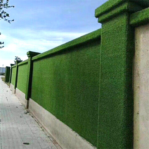军绿色1.5厘米工地临时围挡人造草坪青原区草坪外墙装饰