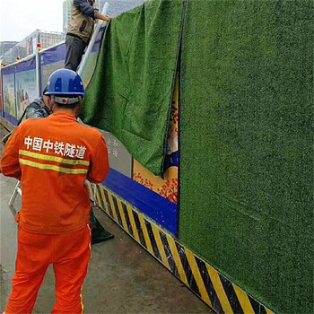 軍綠色1.0cm道路施工圍擋仿真草坪康定用草坪包外墻